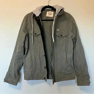 The Kennedy army green grey  hood cotton jacket